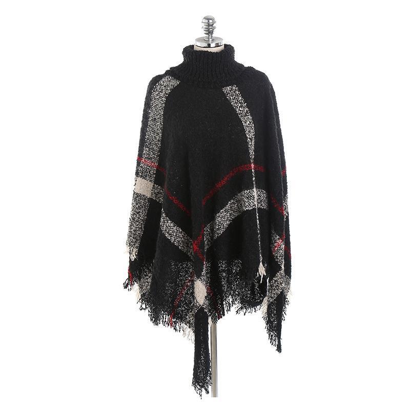 Lattice Cloak Poncho Sweater