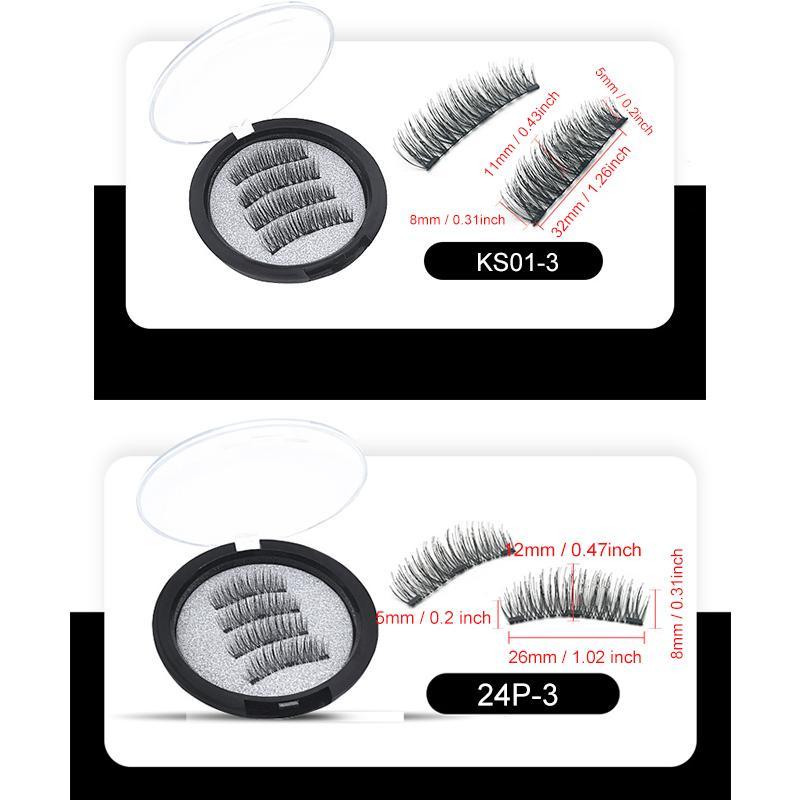 3D Magnetic Eyelashes without Glue