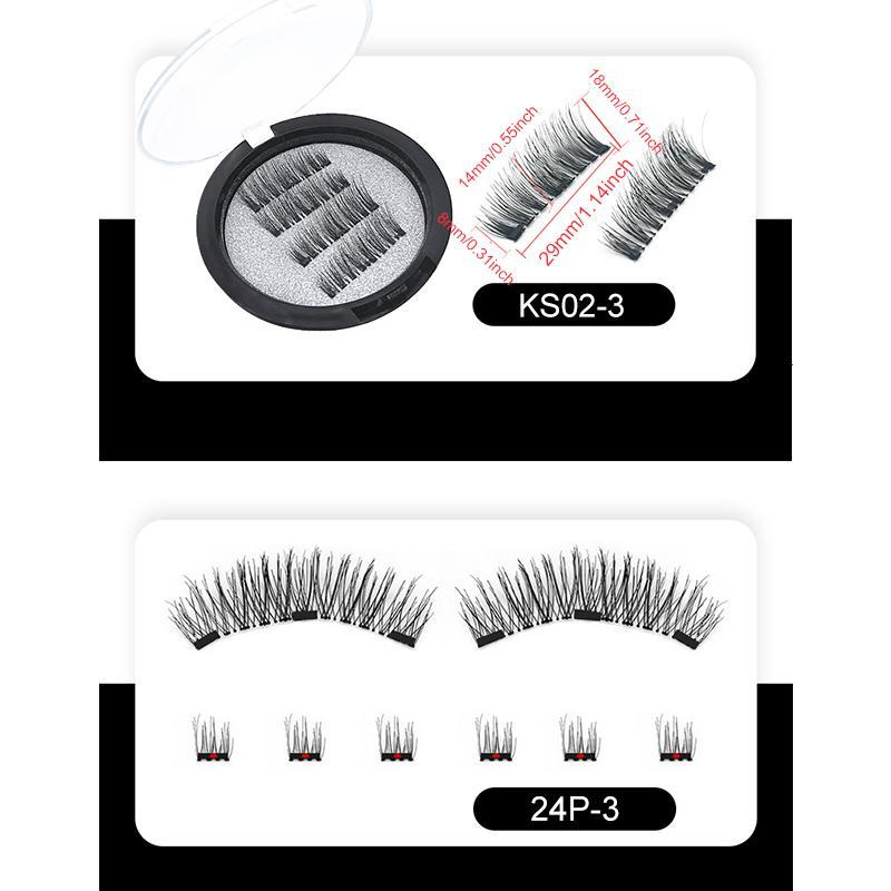 3D Magnetic Eyelashes without Glue