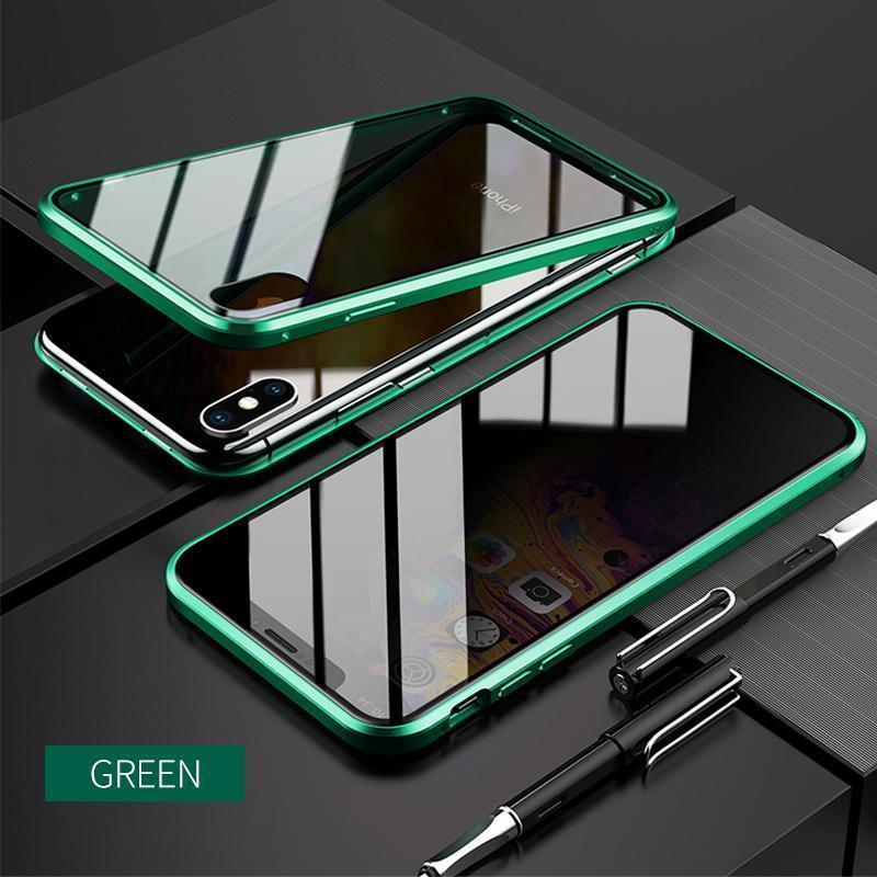 Upgraded Anti-peep Two Side Tempered Glass Magnetic  iPhone Case