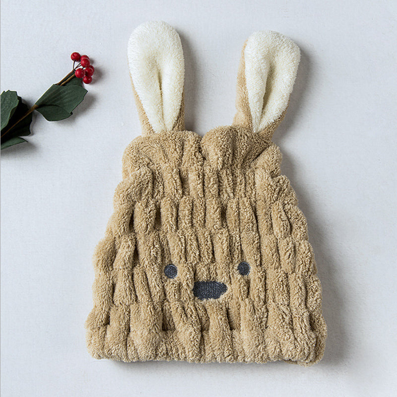 Super absorbent rabbit ear dry hair cap