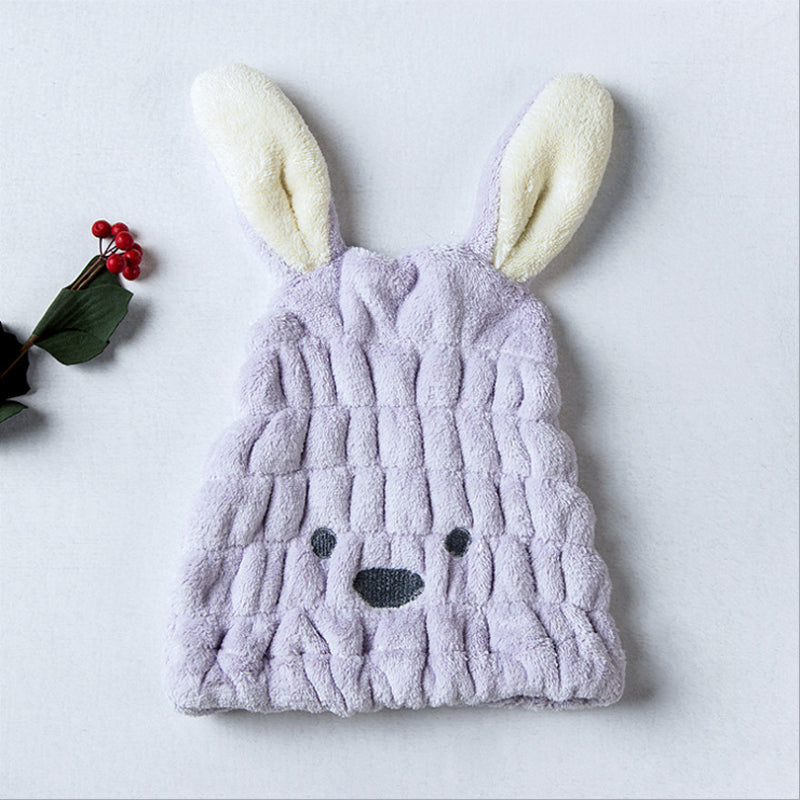 Super absorbent rabbit ear dry hair cap