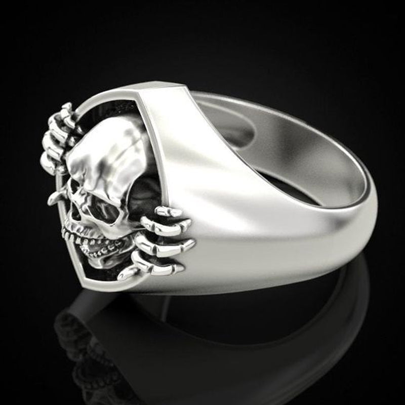 Neo-Gothic Style Skull Unisex Ring