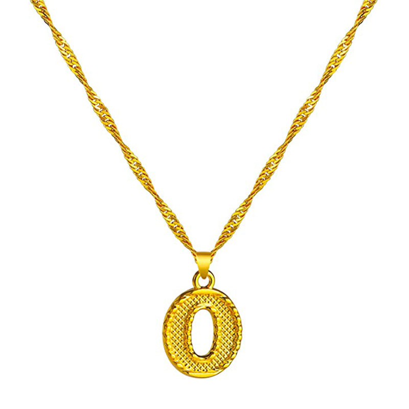 18K Gold Plated Initial Letter Necklace