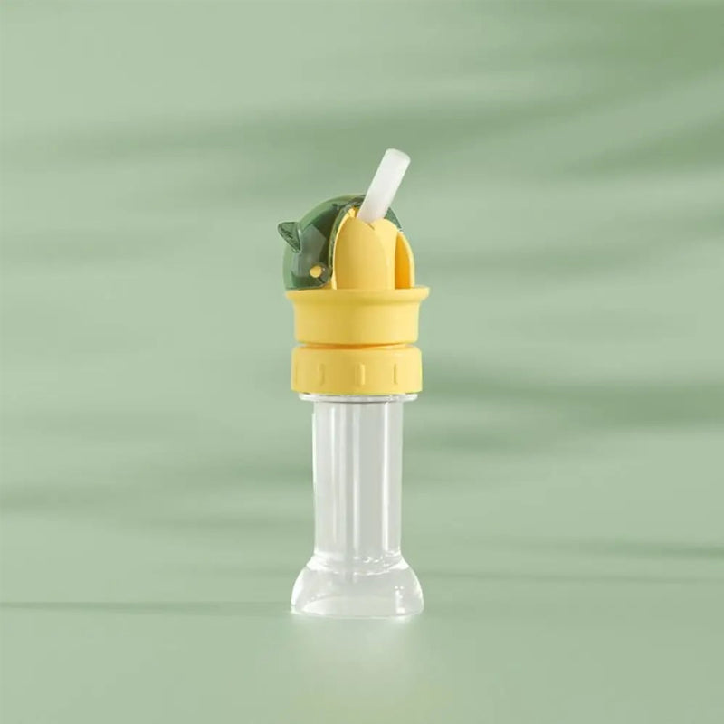 Reusable children beverage water bottle straw lid