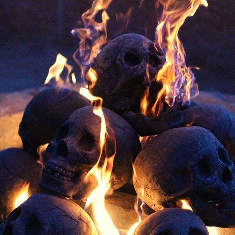 Halloween Ceramic Skeleton Bonfire