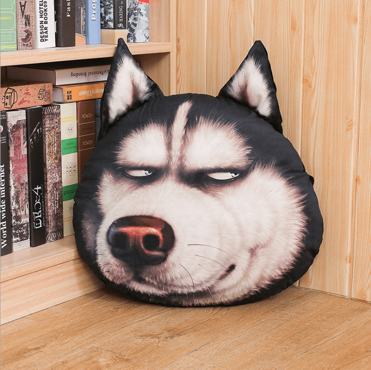 Creative Funny Simulation Husky Pillow