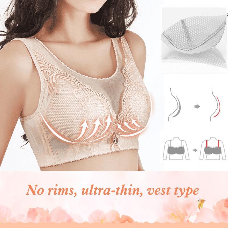 Embroidery Wireless Full Busted Anti Sagging Bras