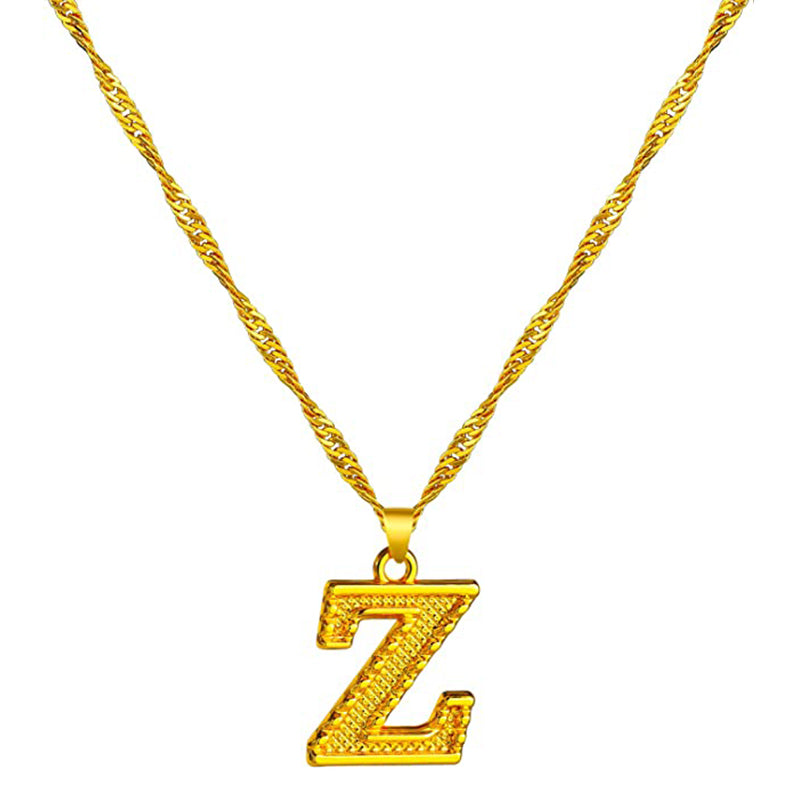 18K Gold Plated Initial Letter Necklace