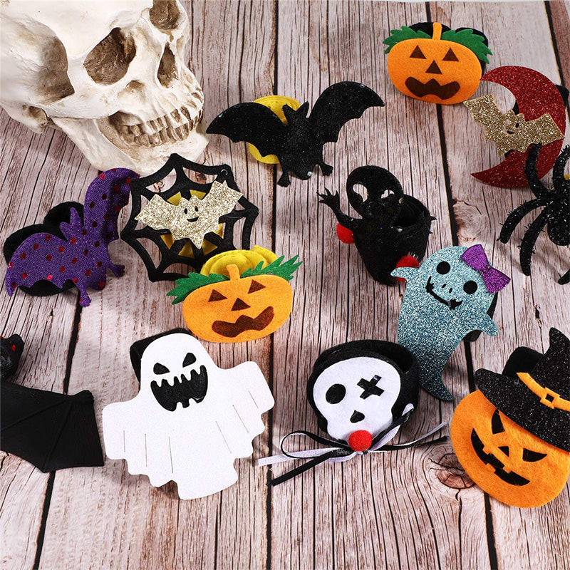 Halloween Bracelet Slap Bracelet Childhood Fashion Memory Bracelet, 12 PCs