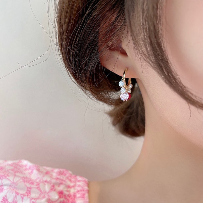 Shiny Diamon Drop Earrings