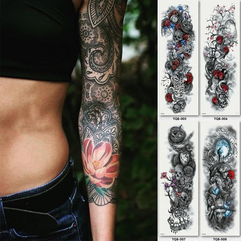 Full Arm sleeve Tattoo Waterproof temporary tattoo Sticker