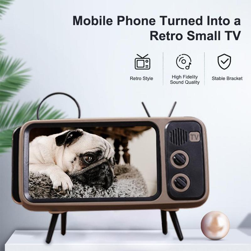 Retro TV Bluetooth Speaker+ Mobile Phone Holder