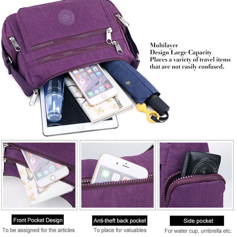 Large Capacity Ladies Waterproof Shoulder Bag, 10 Colors