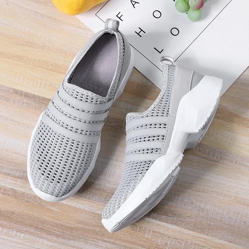 Mesh Sports Casual Slip On Walking Shoes