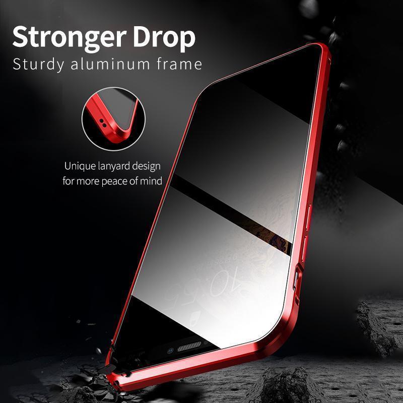 Upgraded Anti-peep Two Side Tempered Glass Magnetic  iPhone Case