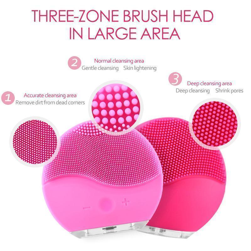 Electric Silicone Facial Cleansing Brush