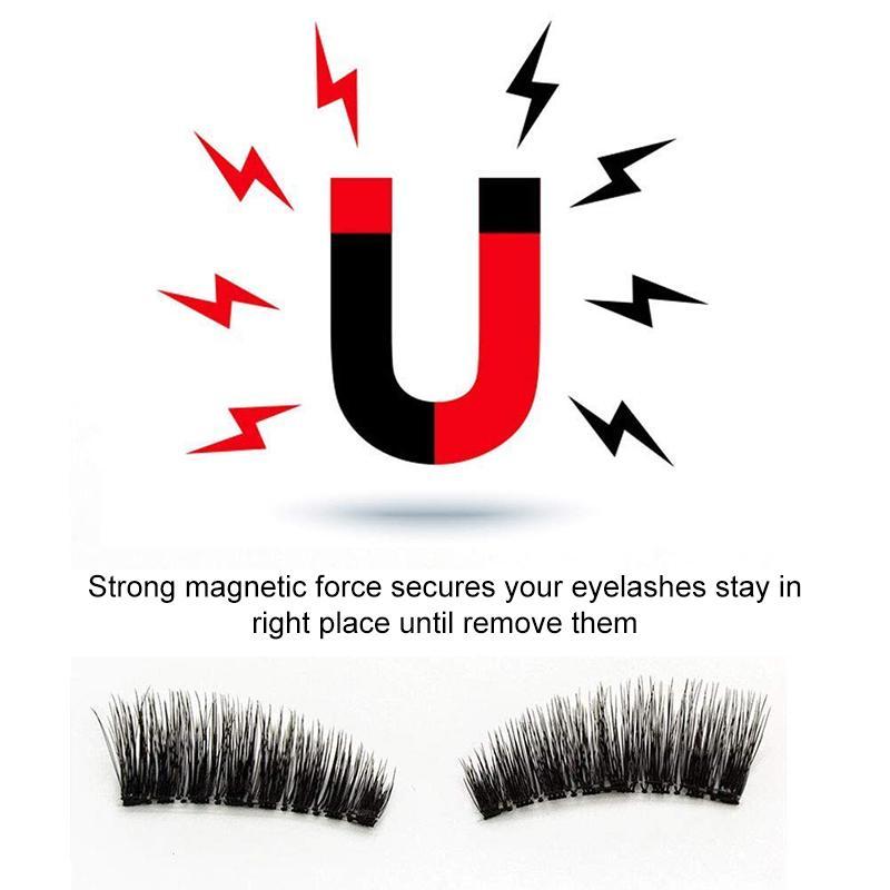 3D Magnetic Eyelashes without Glue