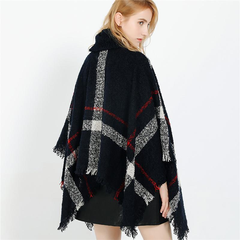 Lattice Cloak Poncho Sweater