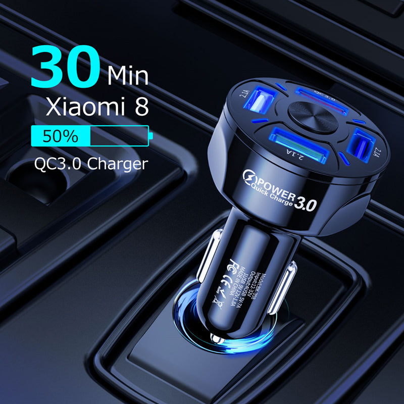 4 Ports USB Car Charge Fast Charging