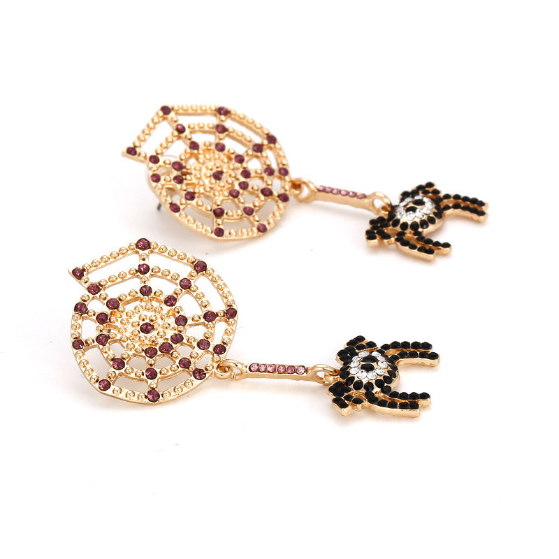 Halloween Spider Web Earrings