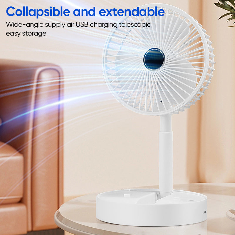 Telescopic Folding Fan(Rechargeable 2000mAh)