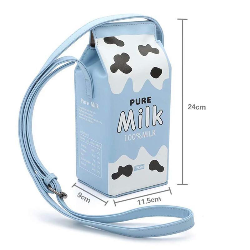 Cute Milk Box Crossbody Bag / Casual Phone Purse