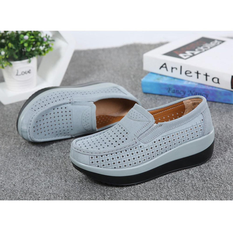 Womens Slip On Hollow Out Loafers