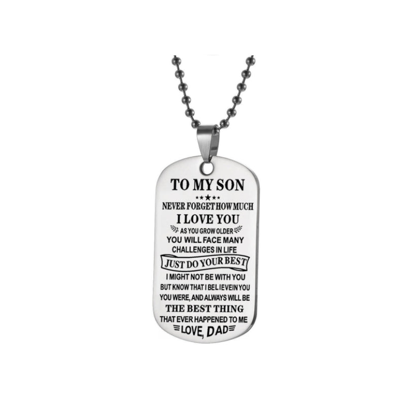 To My Son- Keychain or Necklace