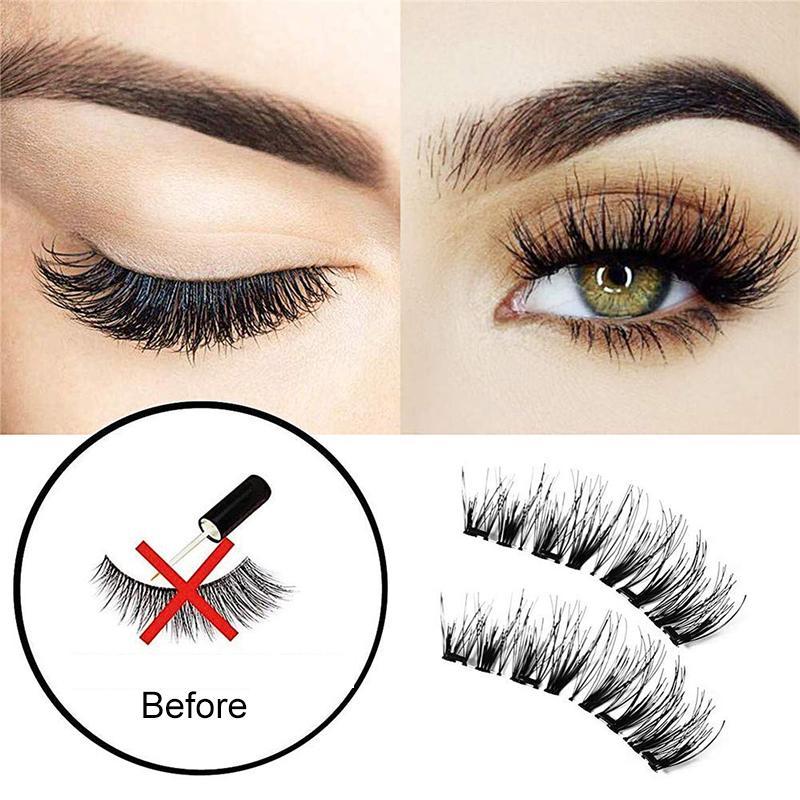 3D Magnetic Eyelashes without Glue