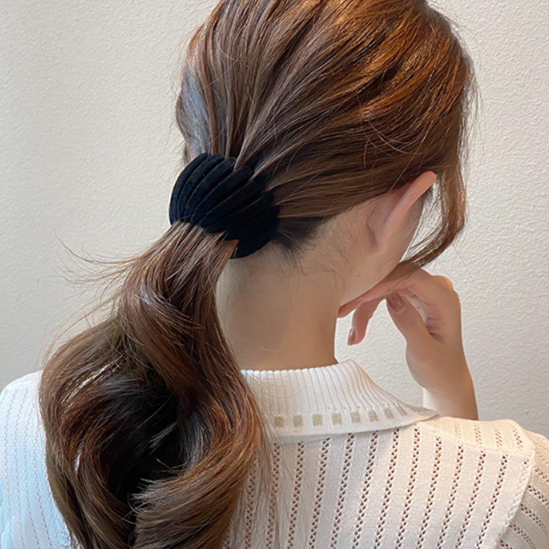 Velvet Bird Nest Hair Loops, Geometric Retractable Hair Clip