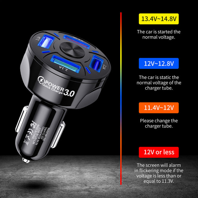 4 Ports USB Car Charge Fast Charging