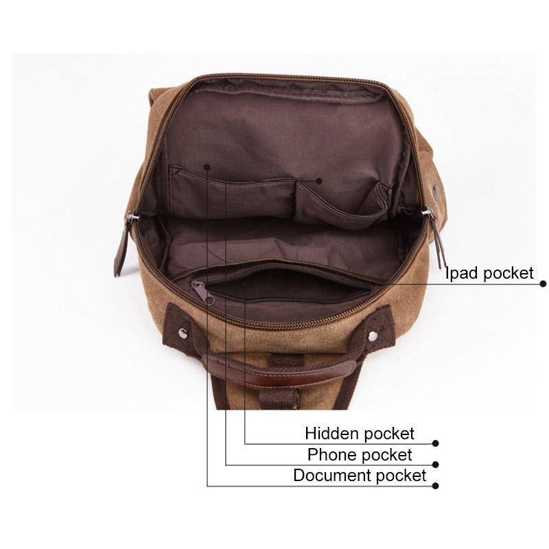 Double Buckle Pocket Zippers Backpack