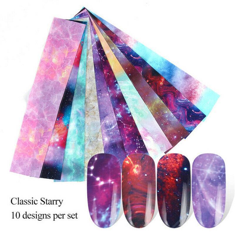 1 Second Nail Art Sticker, 10pcs/set