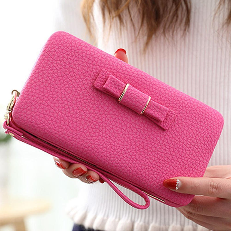 Women Bowknot Long Wallet