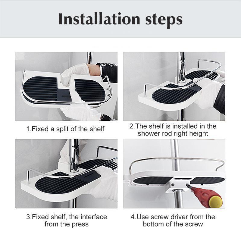 Multifunctional Shower Lift Bar Storage Rack