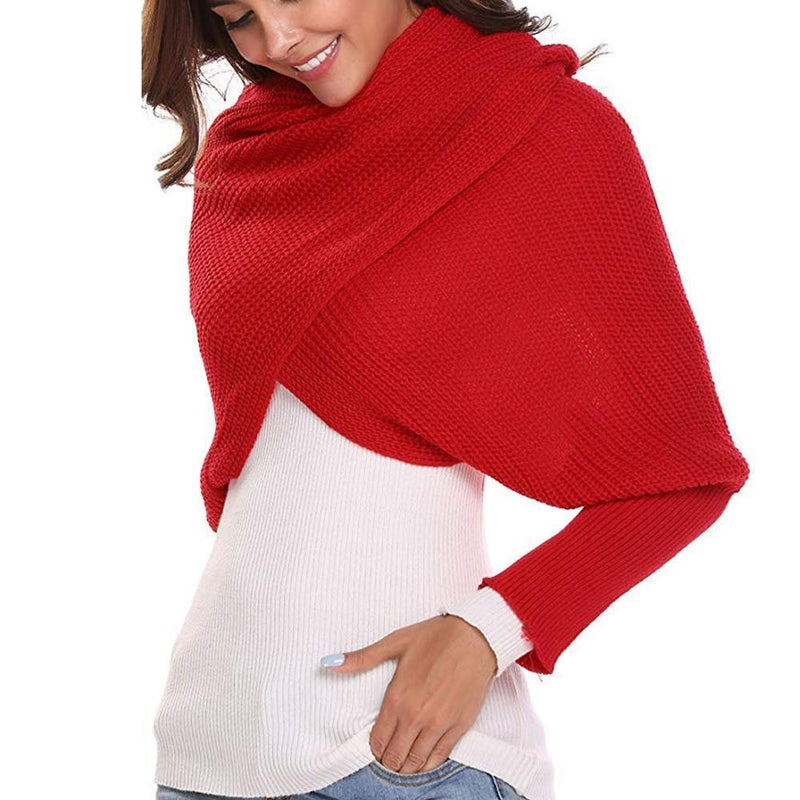 Hirundo Long Crochet Knitted Blanket Shawl