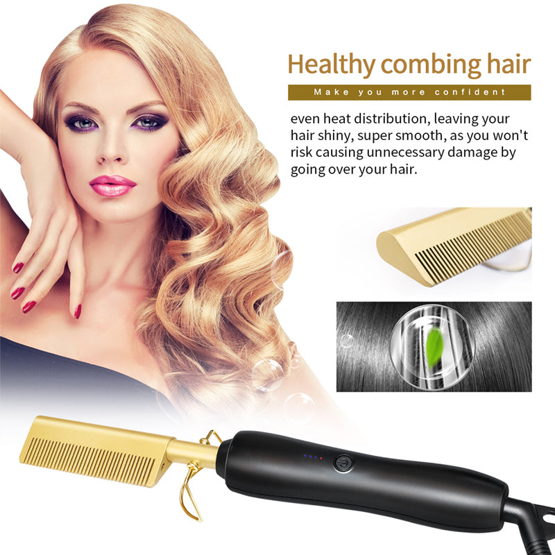 Heating Straight Curling Hair Comb