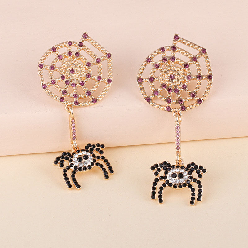 Halloween Spider Web Earrings