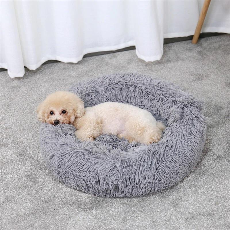 Cozy round pet bed