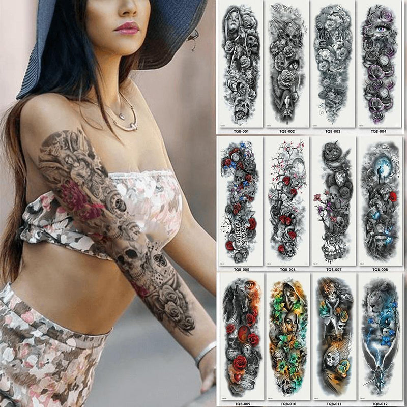 Full Arm sleeve Tattoo Waterproof temporary tattoo Sticker