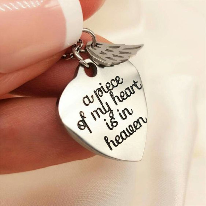 "A Piece of my Heart is in Heaven" Necklace