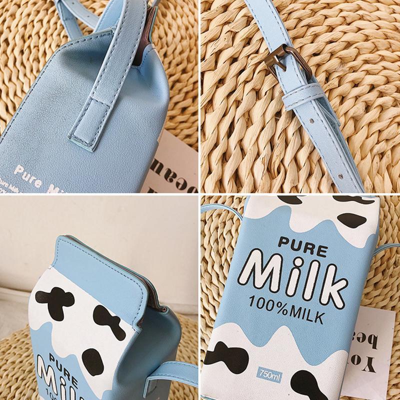 Cute Milk Box Crossbody Bag / Casual Phone Purse