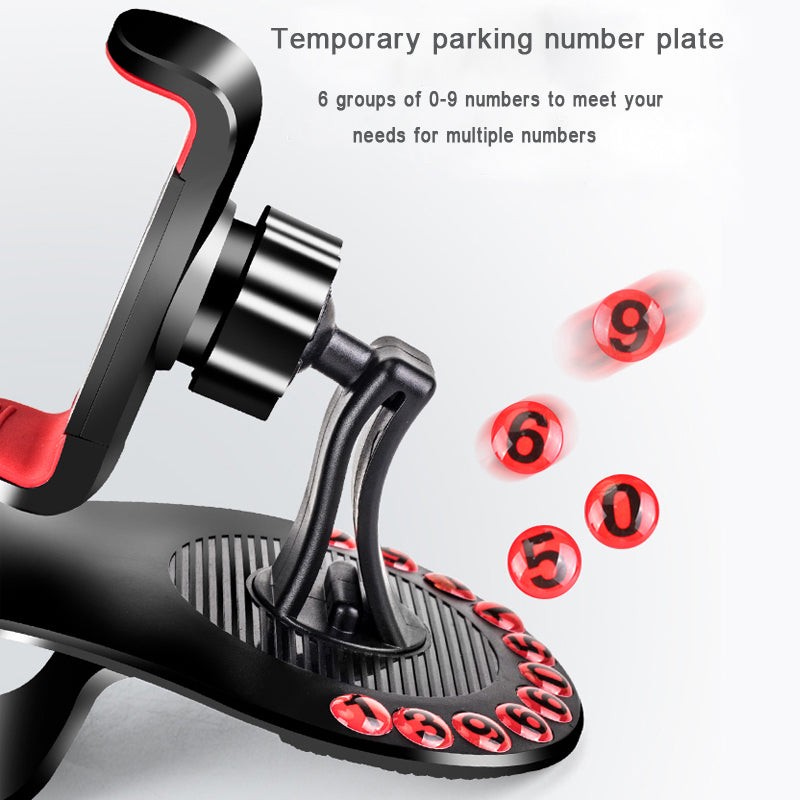 Car Dashboard Phone Holder with Parking Number