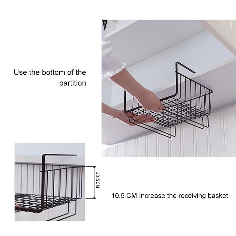 Storage Basket Kitchen Metal Hanging Rack