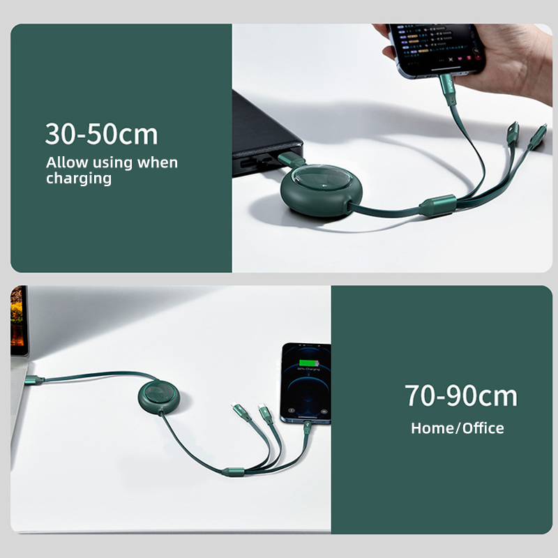 3 in 1 Retractable USB Charging Cable