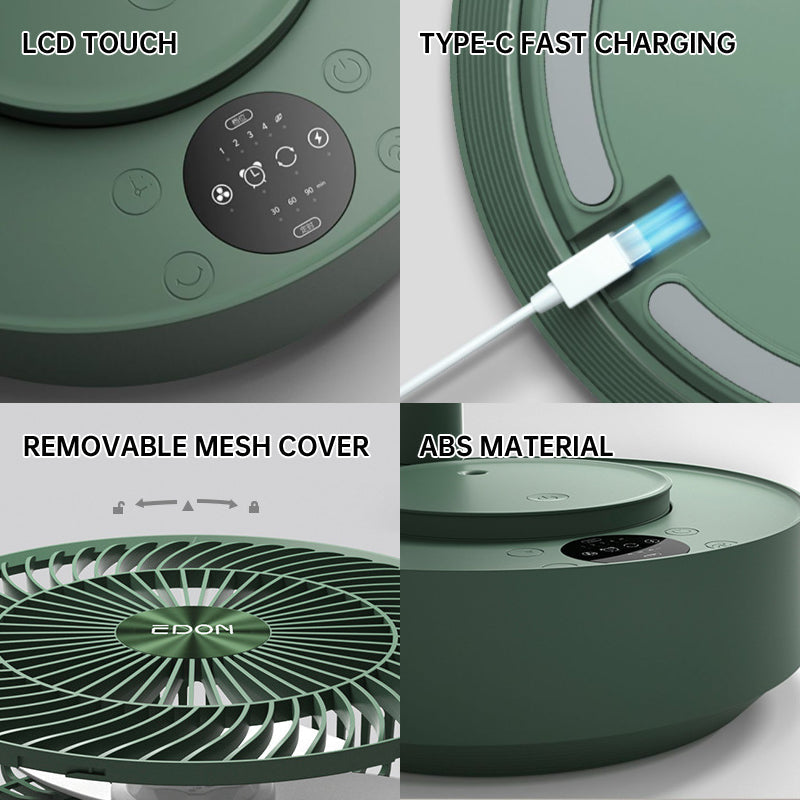 Telescopic Folding Fan(Rechargeable 2000mAh)