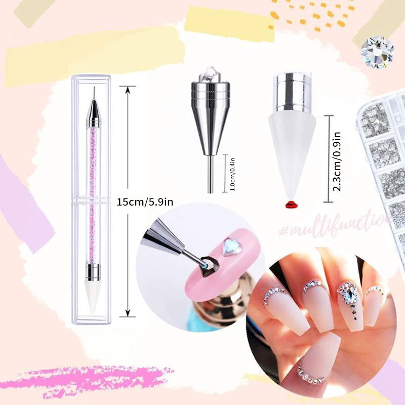 Nail Rhinestone Kit Set