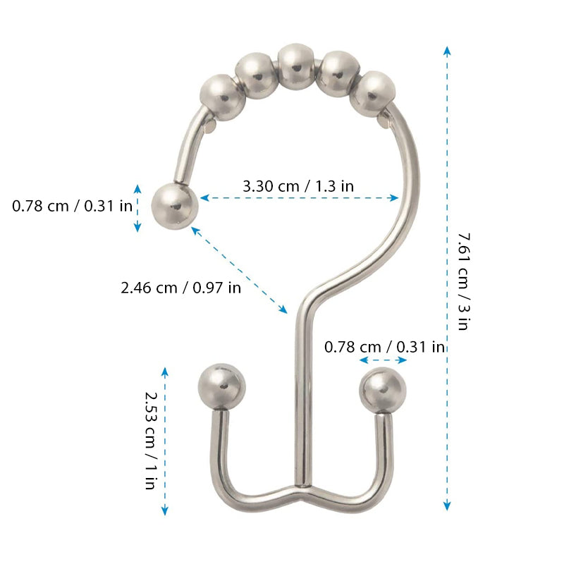 Stainless Steel Shower Curtain Hook