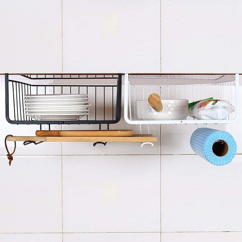 Storage Basket Kitchen Metal Hanging Rack